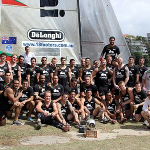 South Sydney Rabbitohs Squad with the JJGiltinan Trophy