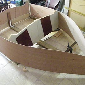 Locked down but not out. Designed and built a dinghy, snuck out to Bunnings for two sheets of ply and strips of pine, had some epoxy at home so got to it, stich-n-glue 1.94m x 1.2m, weight 21kg. Colin McGregor