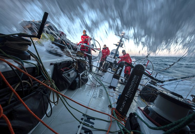 Fast reaching to the west for The Ocean Race Europe fleet as winds freshen in Atlantic