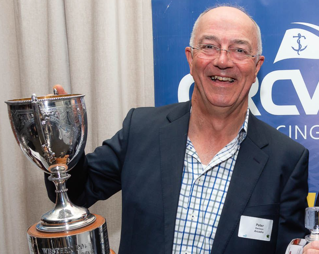 Peter Davidson receiving the ORCV Club Champion trophy - ORCV pic
