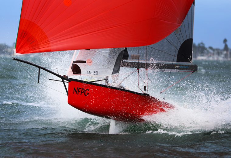 Survival of the fastest at windswept 16ft Skiff Australian Championships