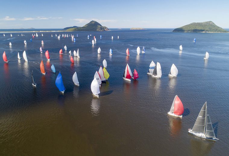 Sail Port Stephens off to gentle start and bunched finish