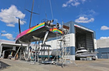 Race yachts prepare at Rivergate