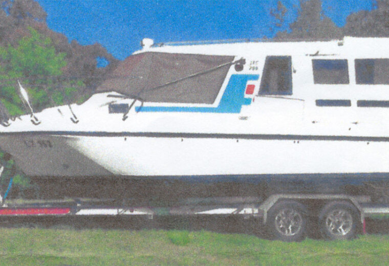 CABIN CRUISER with TRAILER FOR SALE