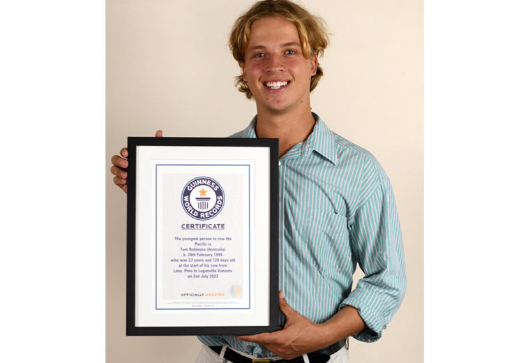 Tom Robinson officially the youngest person to row the Pacific Ocean